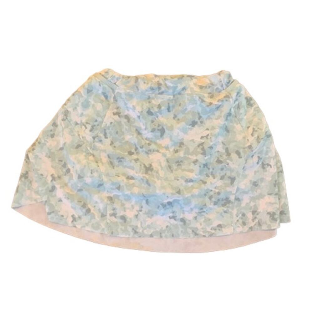Athleta-Girl-Game Point Skort-Active-Poly Blend-Blue-Green-Camo-White-M-8-10